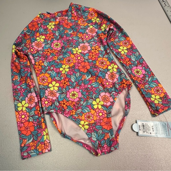 Cat & Jack | Vibrant Floral Kids Swim One Piece - Picture 1 of 5